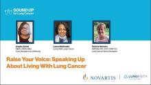 Cover images  for "Raise Your Voice: Speaking Up About Living With Lung Cancer"